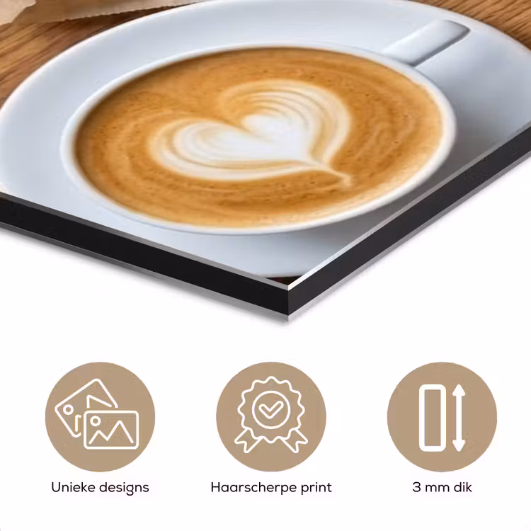 Eten - Croissant - Koffie - Ontbijt - Modern aluminium wit klein -closeup_NL