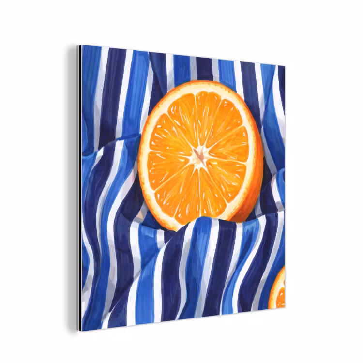 Aluminium schilderij - Eten - Fruit - Oranje - Eten - Fruit - Oranje aluminium wit klein
