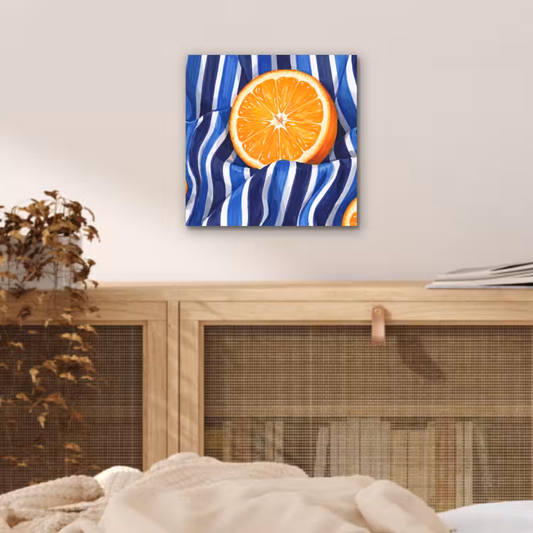 Aluminium schilderij - Eten - Fruit - Oranje - Eten - Fruit - Oranje aluminium wit klein