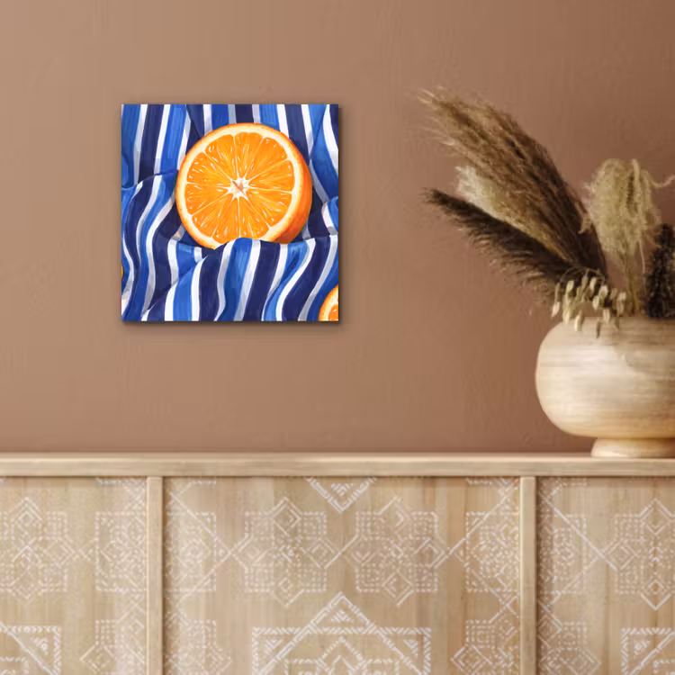 Aluminium schilderij - Eten - Fruit - Oranje - Eten - Fruit - Oranje aluminium wit klein
