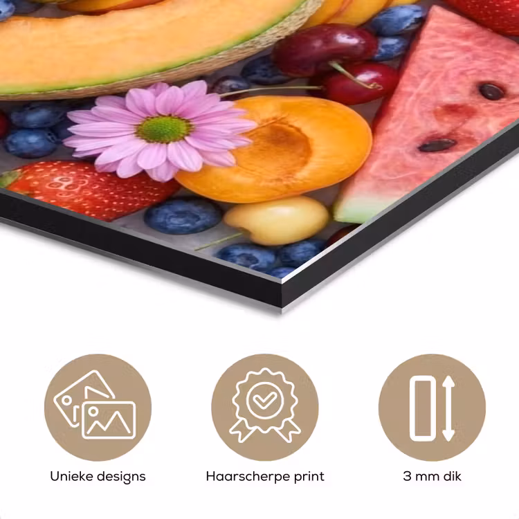 Eten - Fruit - Zomer - Kleurrijk aluminium wit klein -closeup_NL