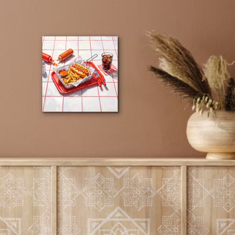 Eten - Hotdog - Fastfood - Modern - Rood aluminium wit klein -sfeer4