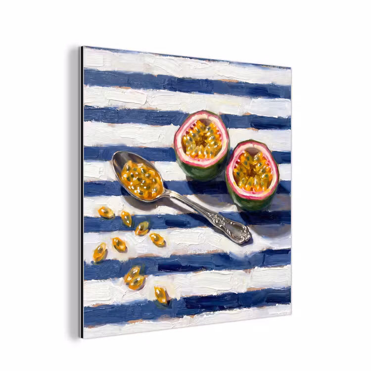 Eten - Passievrucht - Tropisch - Modern - Kleurrijk aluminium wit klein -3d