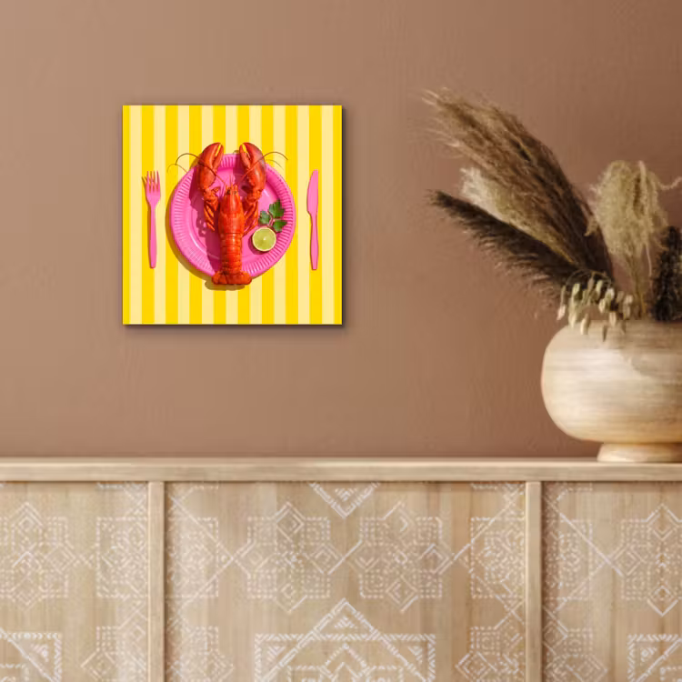 Eten - Roze - Geel - Modern - Culinaire aluminium wit klein -sfeer4
