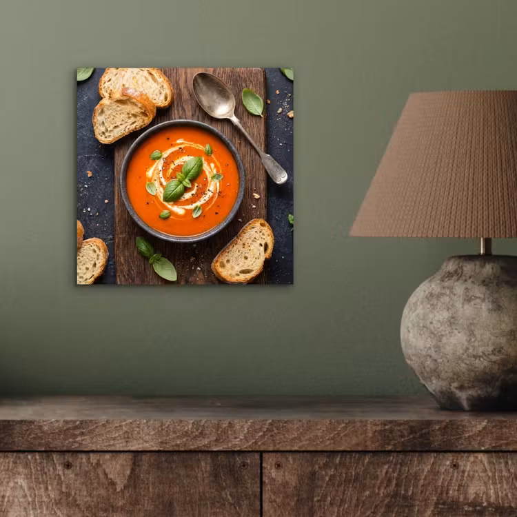 Eten - Soep - Basilicum - Rustiek - Rood aluminium wit klein -sfeer2