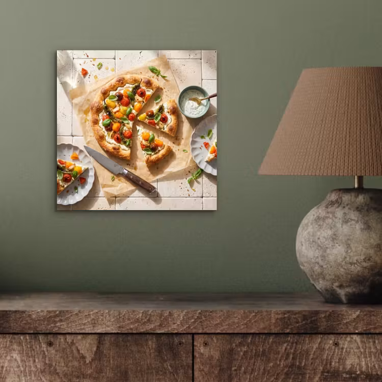 Eten - Tomaten - Basilicum - Maaltijd - Vers aluminium wit klein -sfeer2