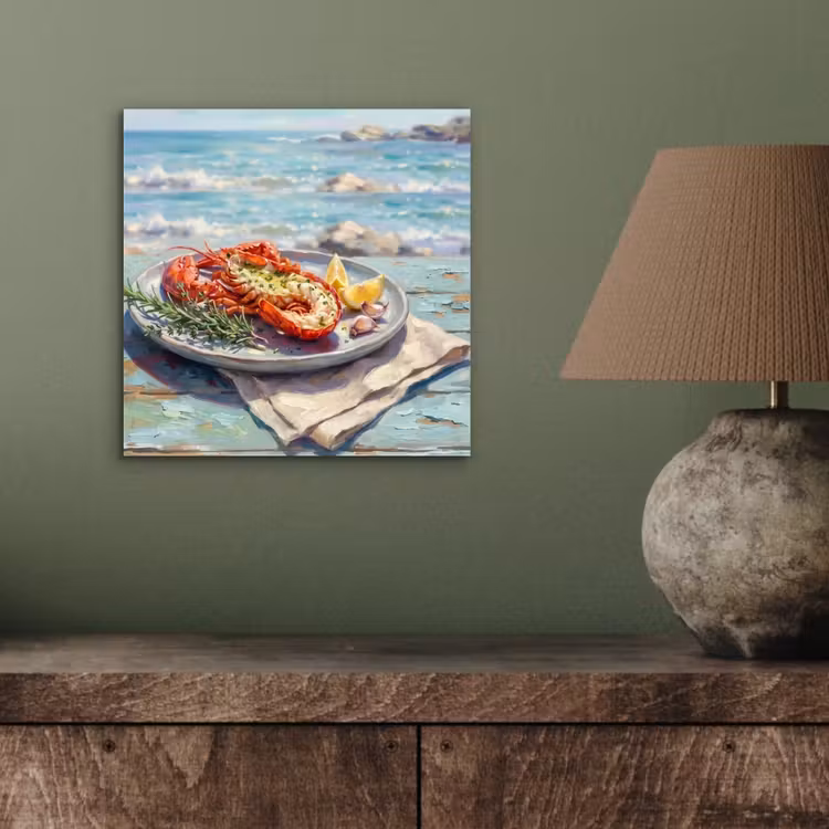 Eten - Zee - Kust - Modern - Blauw aluminium wit klein -sfeer2