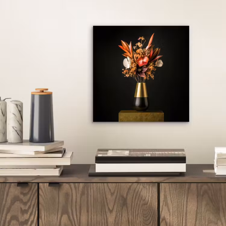 Exotisch - Boeket - Vaas - Goud aluminium wit klein -sfeer1