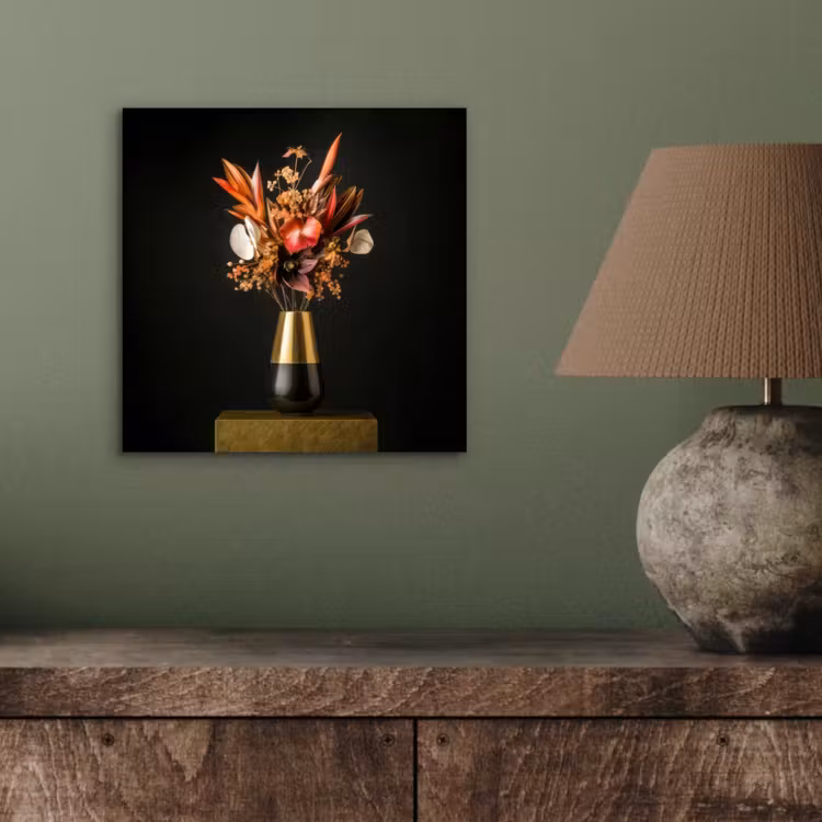 Exotisch - Boeket - Vaas - Goud aluminium wit klein -sfeer2