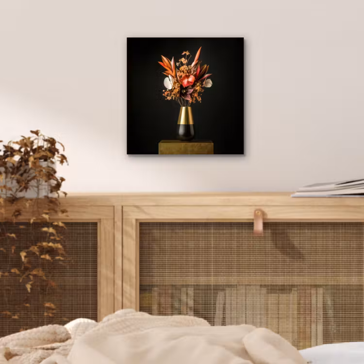 Exotisch - Boeket - Vaas - Goud aluminium wit klein -sfeer3