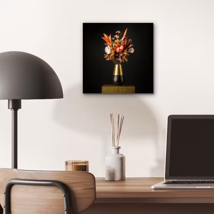 Exotisch - Boeket - Vaas - Goud aluminium wit klein -sfeer5