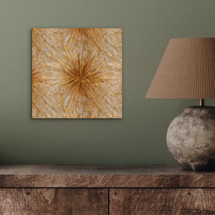 Explosie - Abstract - Goud - Wit aluminium wit klein 46 -sfeer2