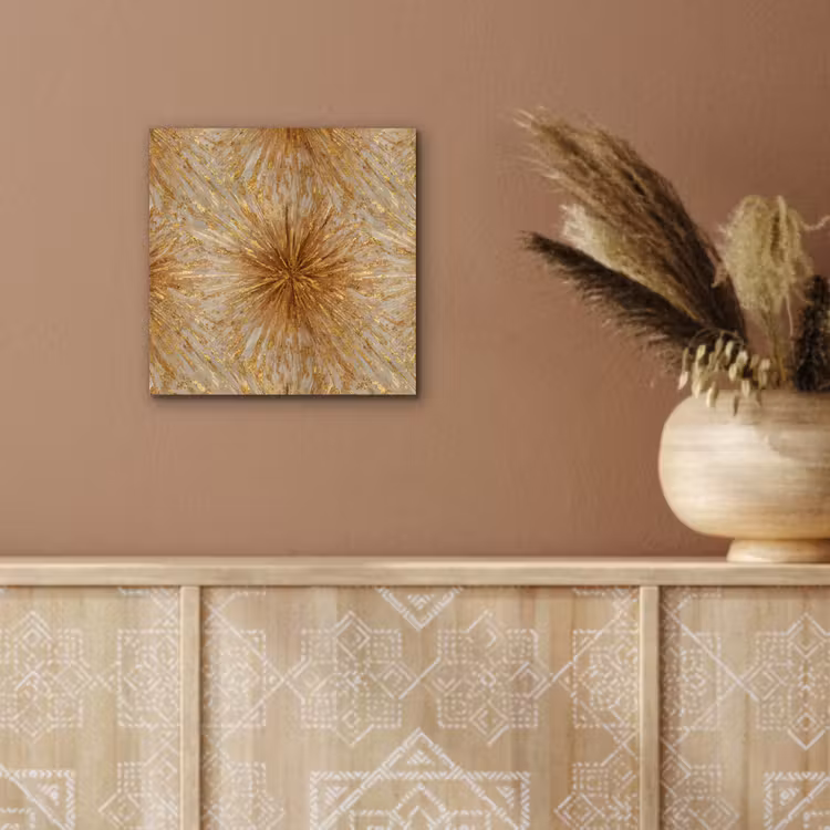 Explosie - Abstract - Goud - Wit aluminium wit klein 46 -sfeer4