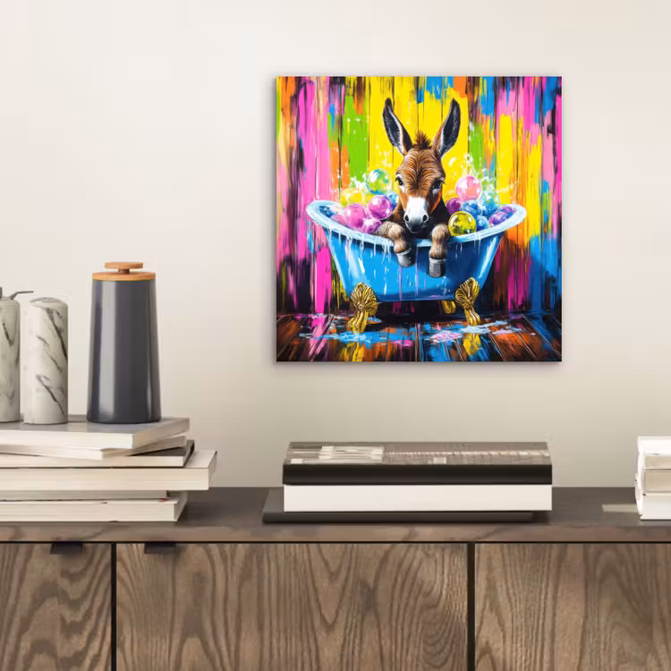 Ezel - Badkuip - Roze - Schuim aluminium wit klein -sfeer1