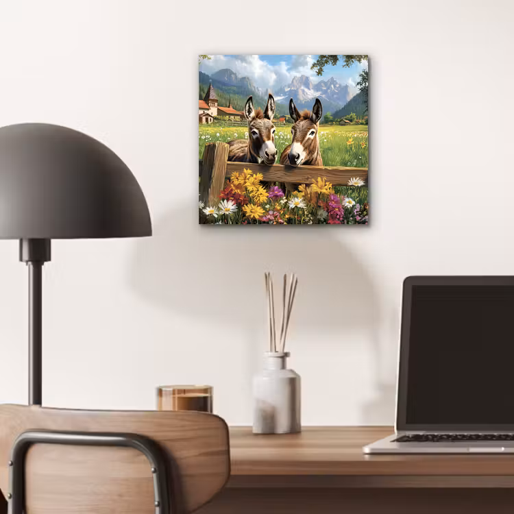Ezels - Bloemen - Zomers aluminium wit klein -sfeer5
