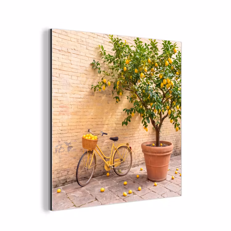 Fiets - Mand - Eten - Geel - Zomer aluminium wit klein -3d
