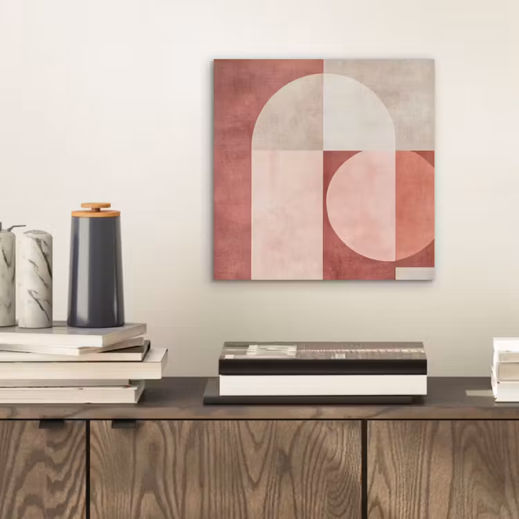 Figuren - Abstract - Roze aluminium wit klein -sfeer1