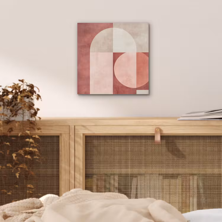 Figuren - Abstract - Roze aluminium wit klein -sfeer3