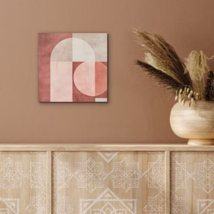 Figuren - Abstract - Roze aluminium wit klein -sfeer4