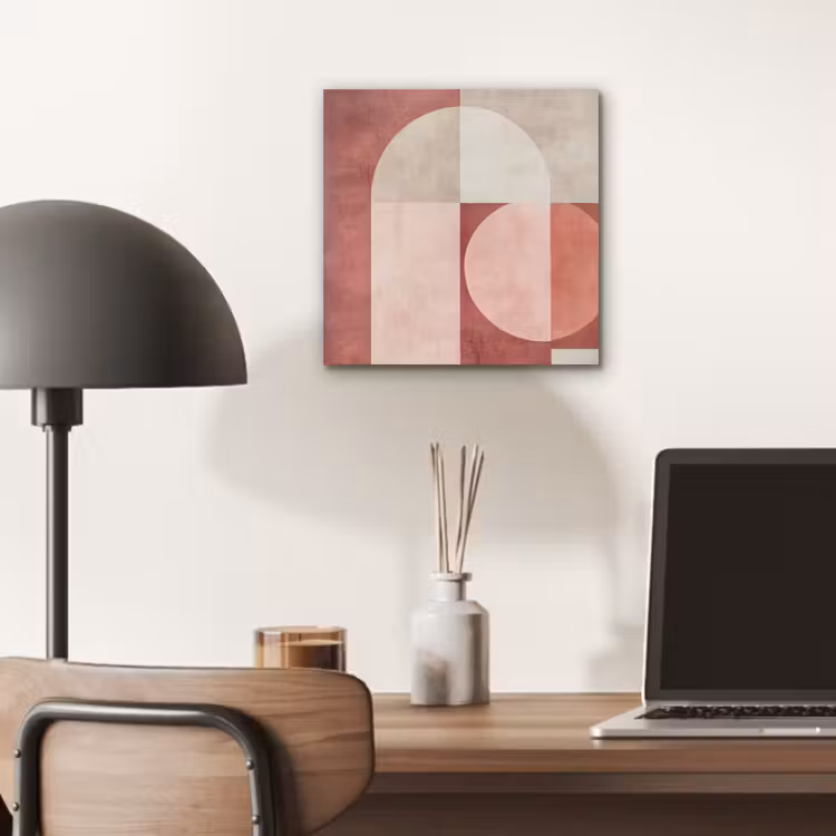Figuren - Abstract - Roze aluminium wit klein -sfeer5