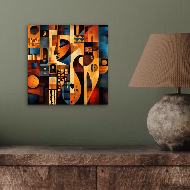 Figuren - Abstract - Symbolen aluminium wit klein -sfeer2