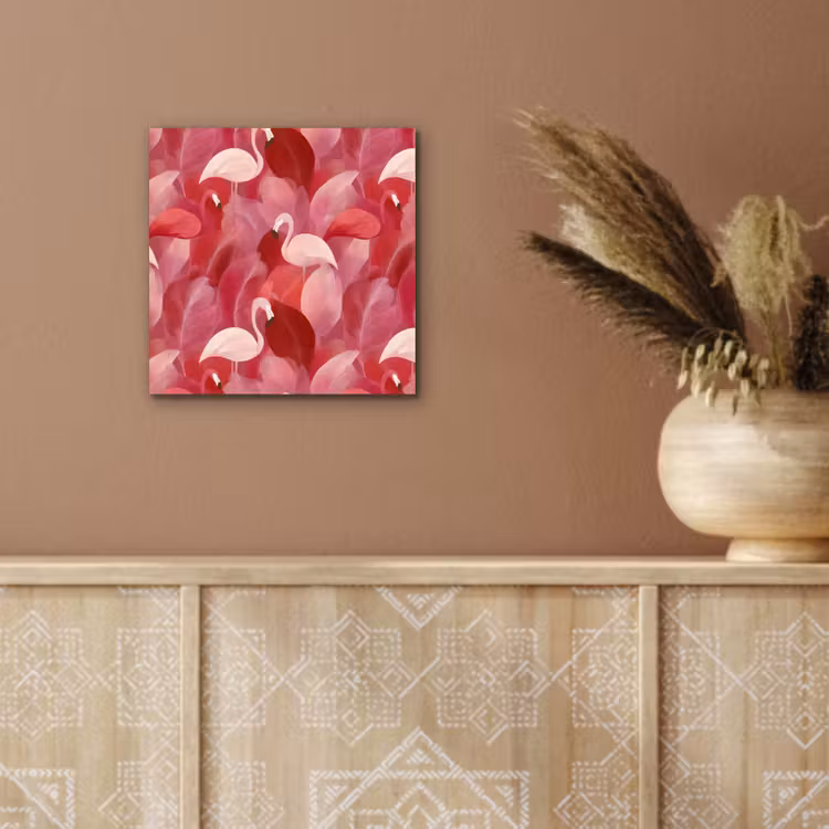 Flamingo - Botanisch - Elegant - Roze - Rood aluminium wit klein 46 -sfeer4