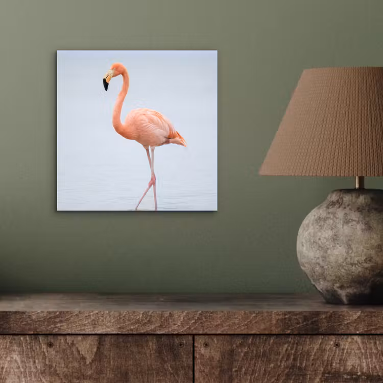Flamingo - Zee - Roze aluminium wit klein -sfeer2