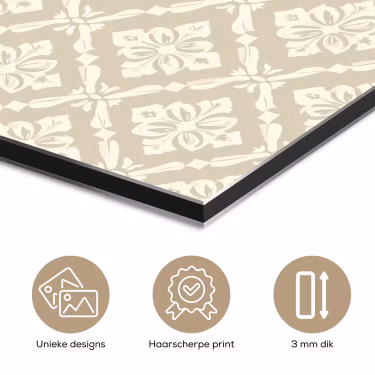 Floraal - Ornament - Beige aluminium wit klein 46 -closeup_NL