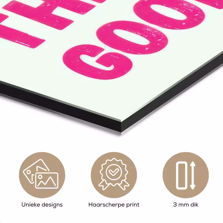 Focus on the good - Beige - Roze aluminium wit klein -closeup_NL