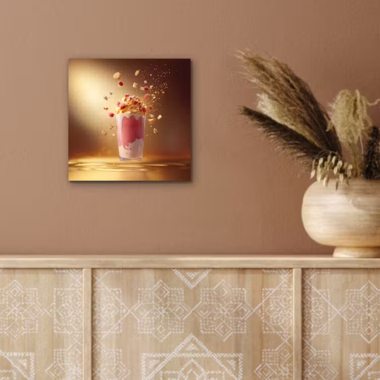 Framboos - Smoothie - Drinken - Roze aluminium wit klein -sfeer4