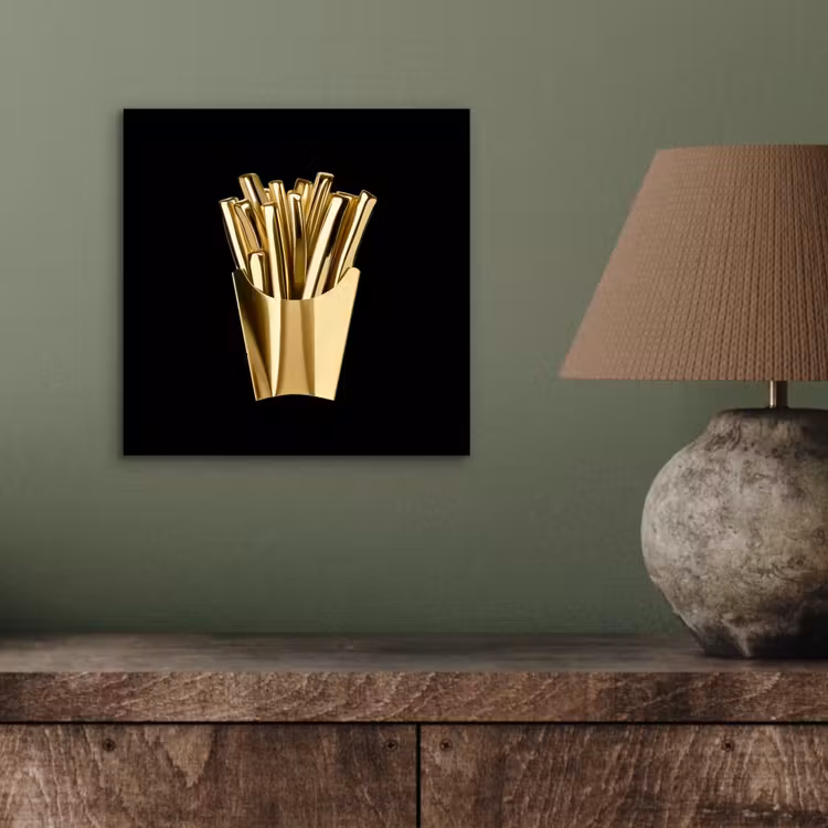 Friet - Goud - Chrome - Eten aluminium wit klein -sfeer2
