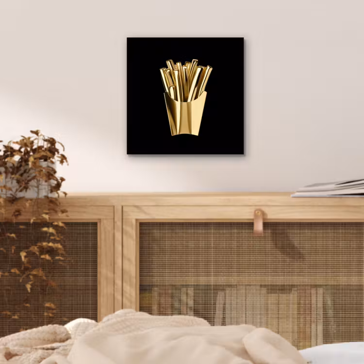 Friet - Goud - Chrome - Eten aluminium wit klein -sfeer3