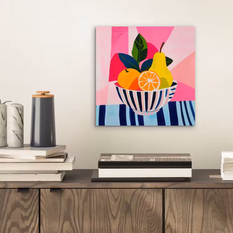 Fruit - Abstracte achtergrond - Roze aluminium wit klein -sfeer1
