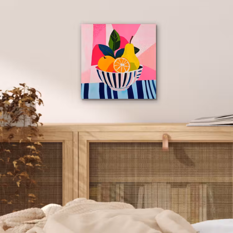 Fruit - Abstracte achtergrond - Roze aluminium wit klein -sfeer3