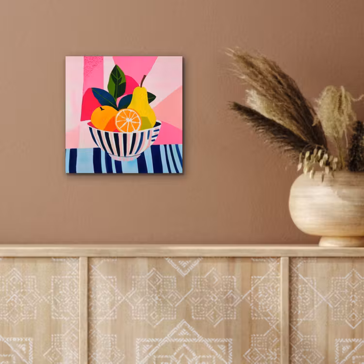 Fruit - Abstracte achtergrond - Roze aluminium wit klein -sfeer4