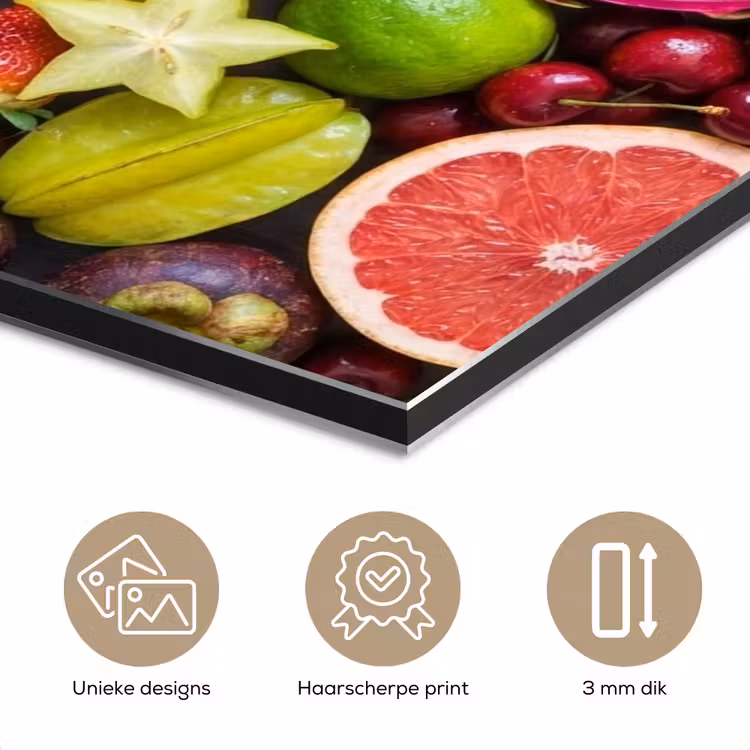 Fruit - Assortiment - Vers - Gezond - Kleurrijk aluminium wit klein -closeup_NL