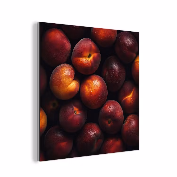 Fruit - Close up - Nectarines aluminium wit klein -3d