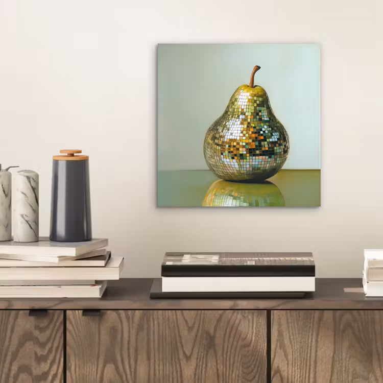 Fruit - Disco - Art - Glitter aluminium wit klein -sfeer1