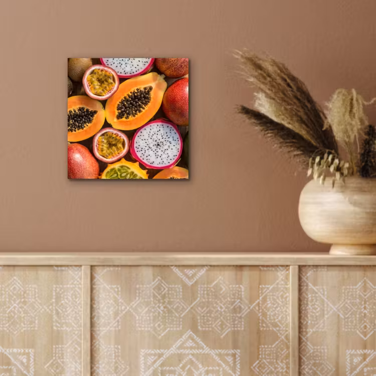 Fruit - Geopend - Tropisch - Eten - Kleurrijk aluminium wit klein -sfeer4
