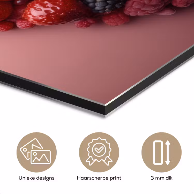 Fruit - Hartjes - Aardbeien - Frambozen - Bosbessen aluminium wit klein -closeup_NL