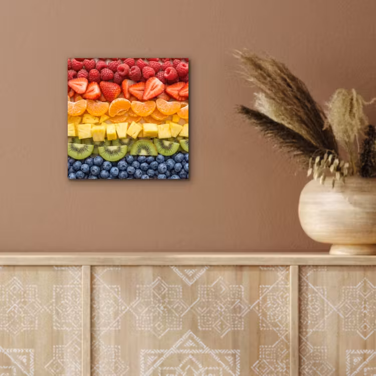 Fruit - Regenboog - Gezond - Kleurrijk aluminium wit klein -sfeer4