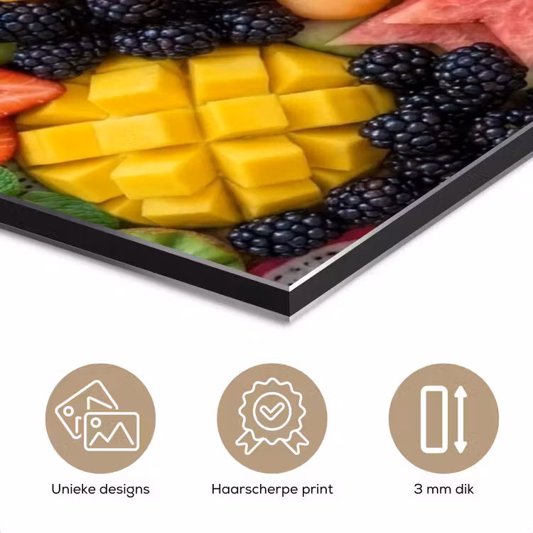 Fruit - Variatie - Kleurrijk - Vers - Eten aluminium wit klein -closeup_NL