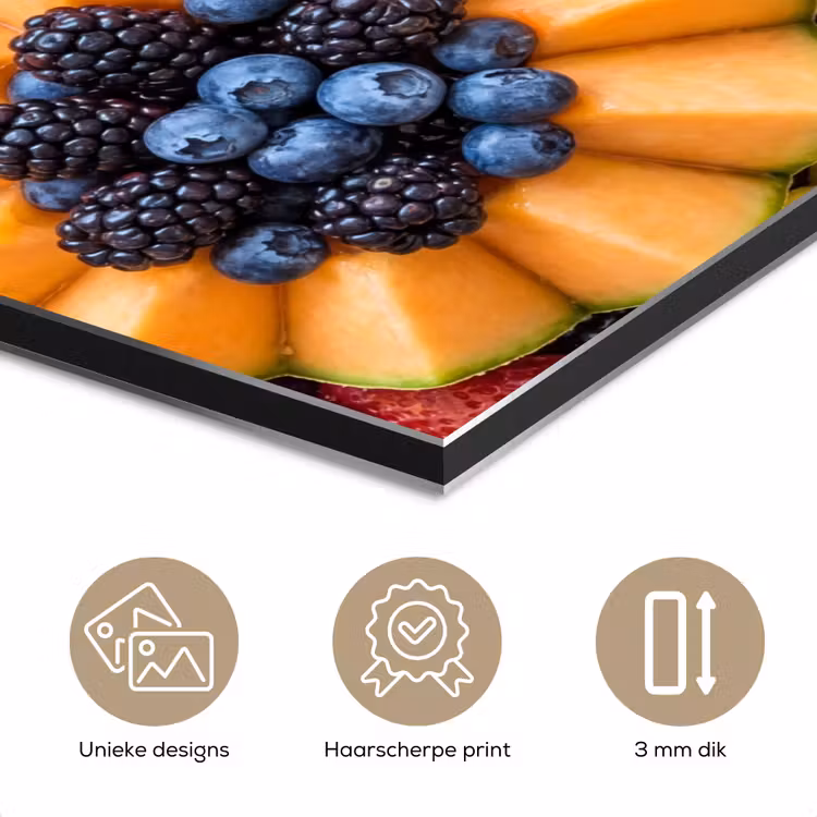 Fruit - Vers - Variatie - Eten - Kleurrijk aluminium wit klein -closeup_NL