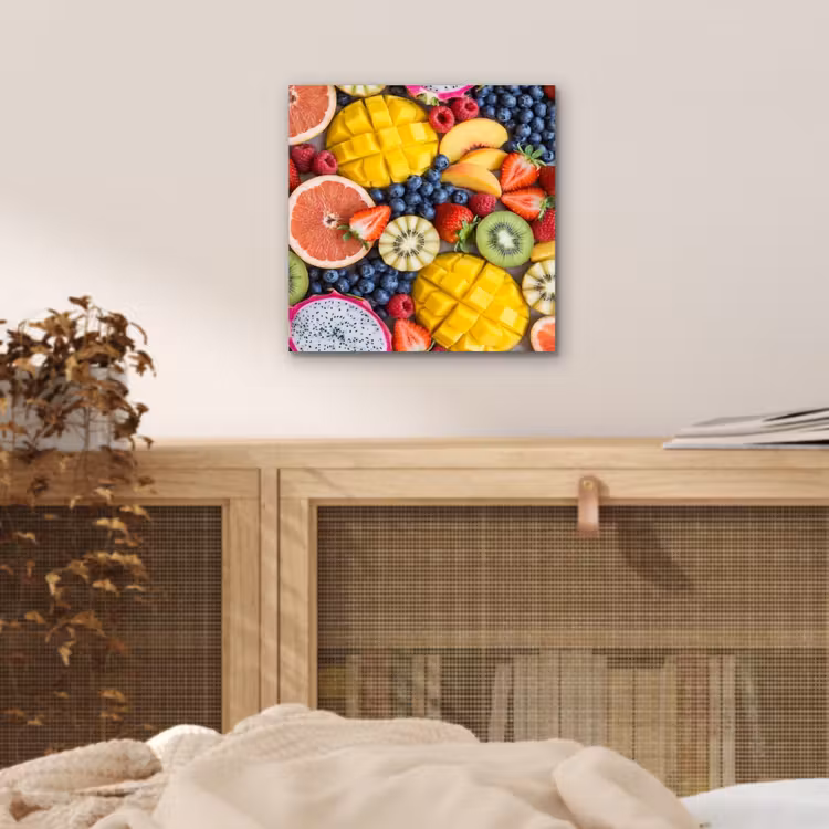 Fruit - Versneden - Kleurrijk - Eten - Gezond aluminium wit klein -sfeer3