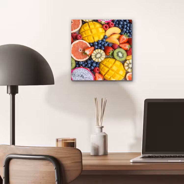 Fruit - Versneden - Kleurrijk - Eten - Gezond aluminium wit klein -sfeer5