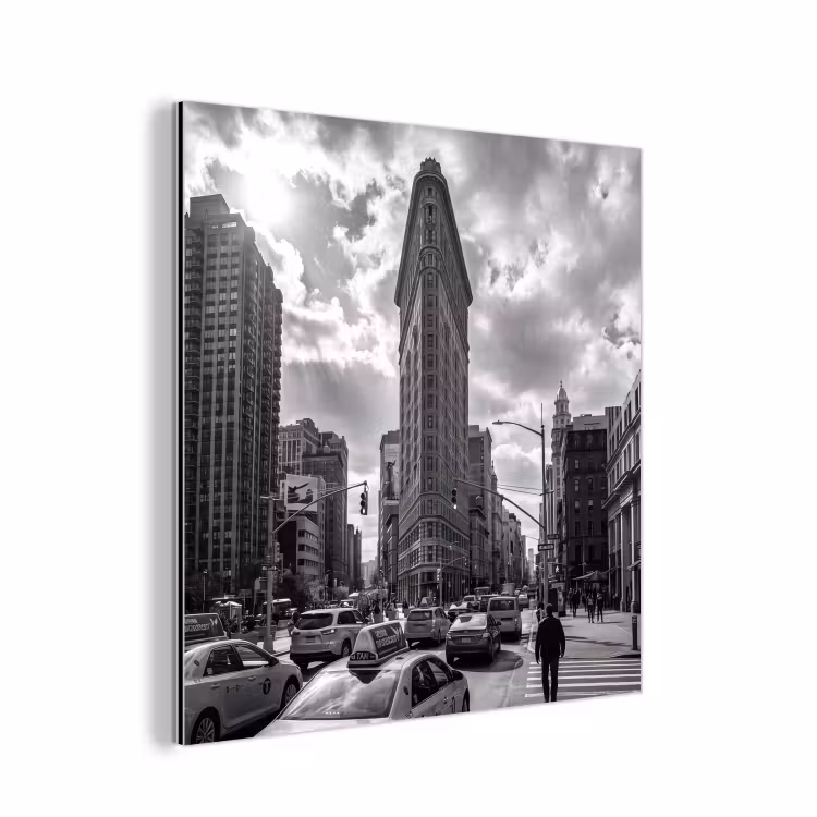 Gebouw - Hoogbouw - Stad - Architectuur - Zwart-wit aluminium wit klein -3d