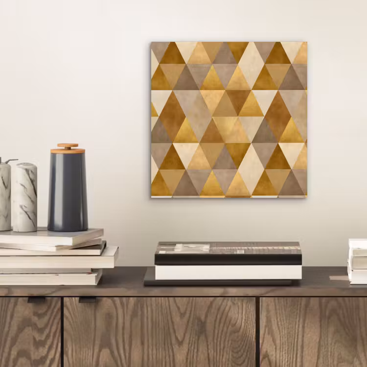 Geometrisch - Driehoek - Goud aluminium wit klein 46 -sfeer1