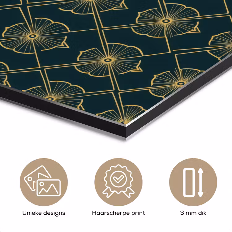 Geometrisch - Elegant - Groen aluminium wit klein 46 -closeup_NL