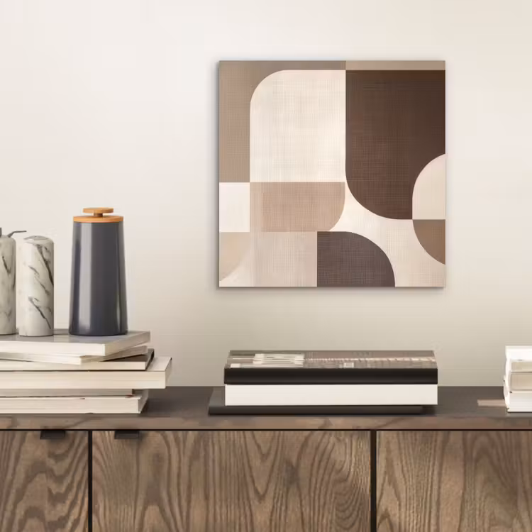 Geometrisch - Geweven structuur - Modern aluminium wit klein -sfeer1