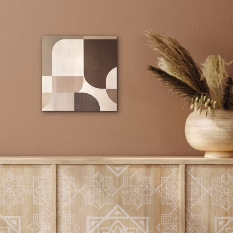 Geometrisch - Geweven structuur - Modern aluminium wit klein -sfeer4